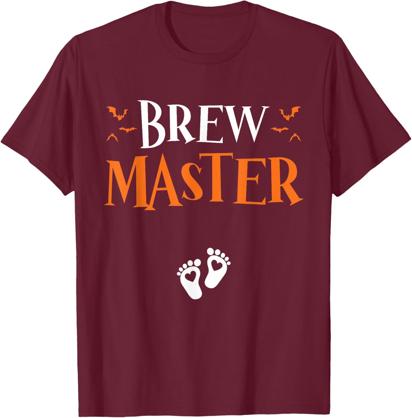 Brew Master something Good is Brewing Halloween Pregnancy T-Shirt - T-Shirt | Maroon