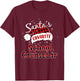 Funny Santa's Favorite School Counselor Christmas Plaid Xmas T-Shirt - T-Shirt | Maroon