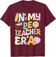 Retro In My PE Teacher Era Physical Education Groovy Women T-Shirt - T-Shirt | Maroon