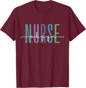 Funny Obgyn Nurse Practitioner Nursing Obstetrics Gynecology T-Shirt - T-Shirt | Maroon