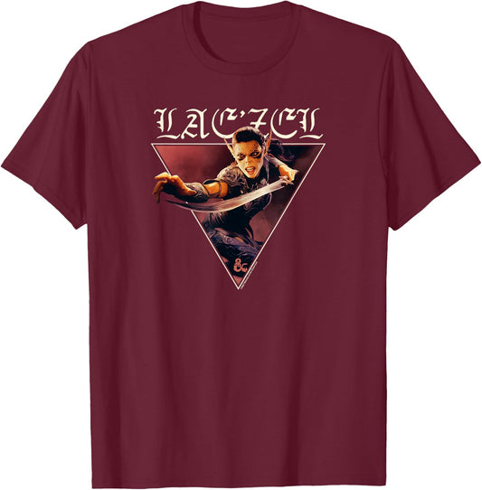 Dungeons & Dragons Baldur's Gate III Lae'zel Blade Drawn T-Shirt - T-Shirt | Maroon