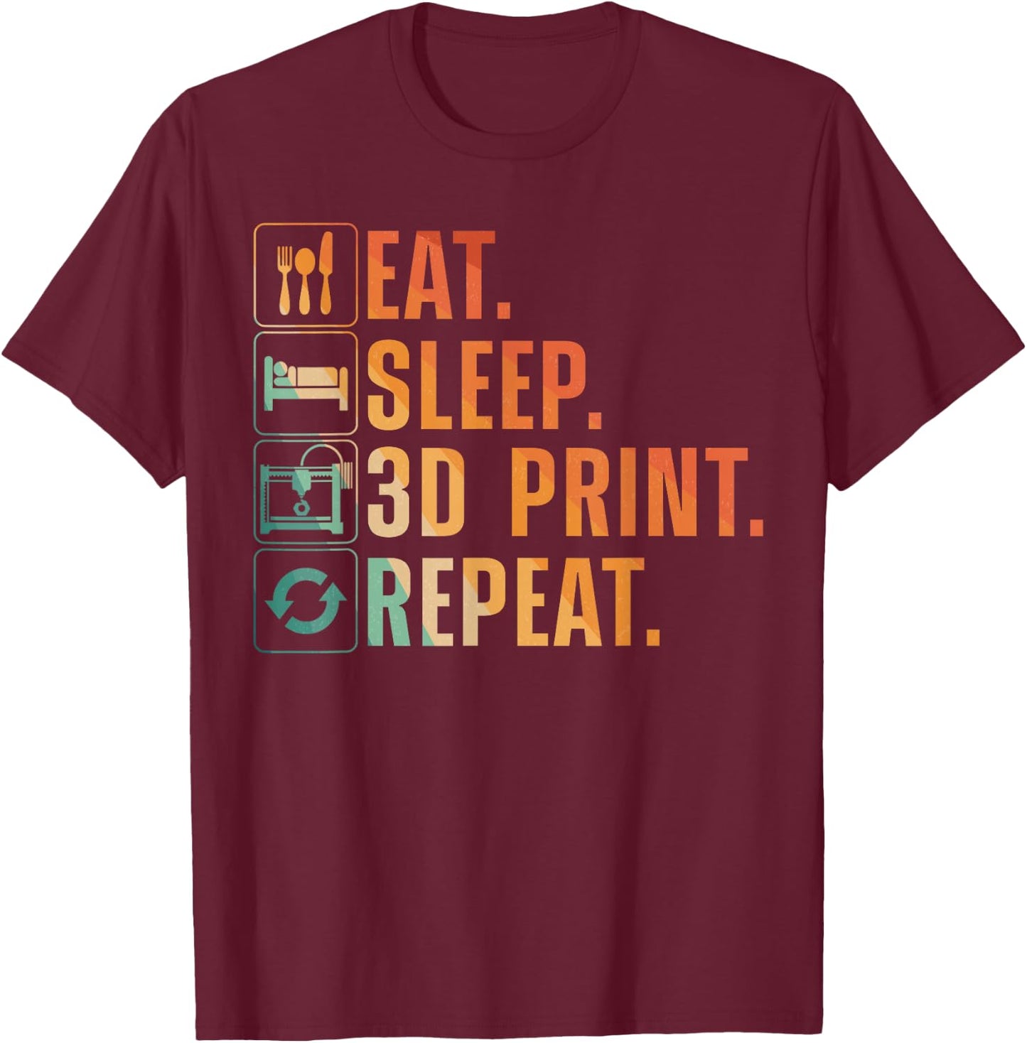 Cool 3D Printing Women 3D Printer Lovers Print Geeks T-Shirt - T-Shirt | Maroon