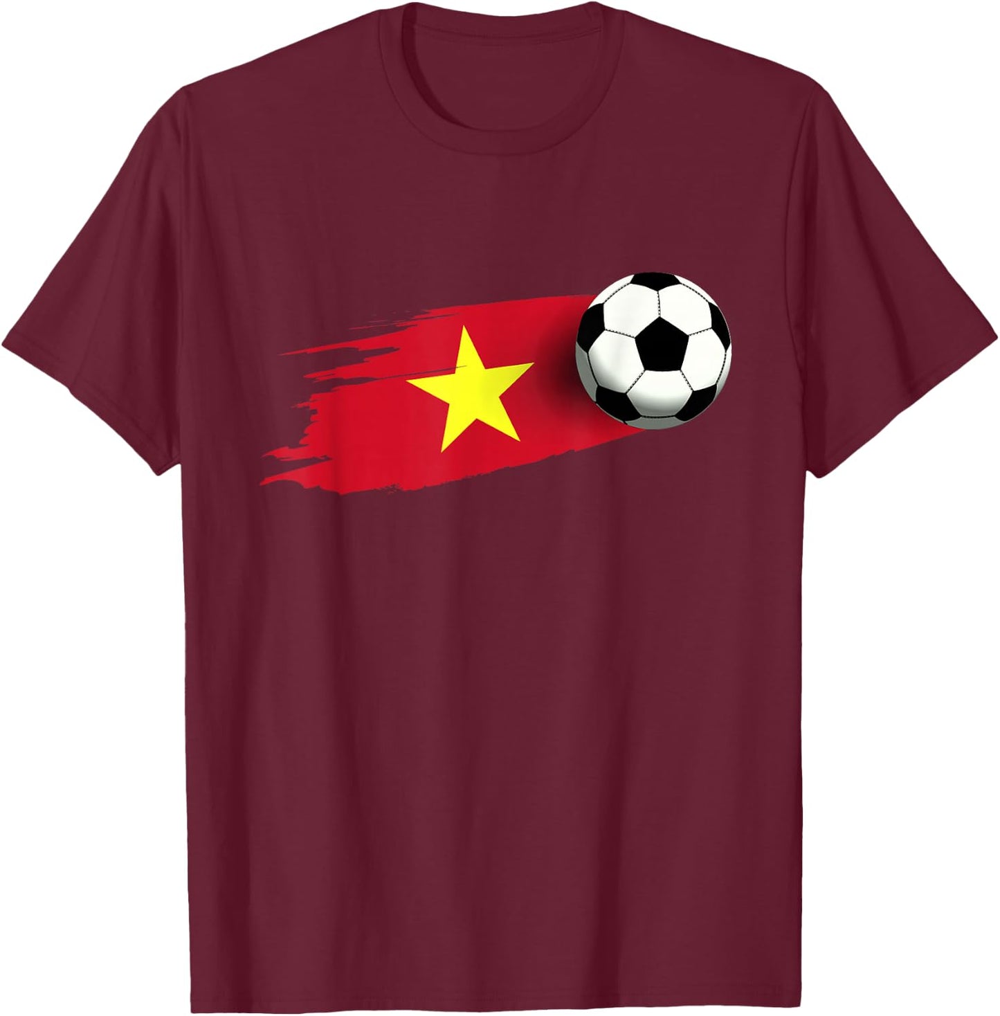 Vietnam Flag Jersey Vietnam Soccer Team Vietnam T-Shirt - T-Shirt | Maroon