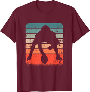 American Football Snap Pose T-Shirt - T-Shirt | Maroon