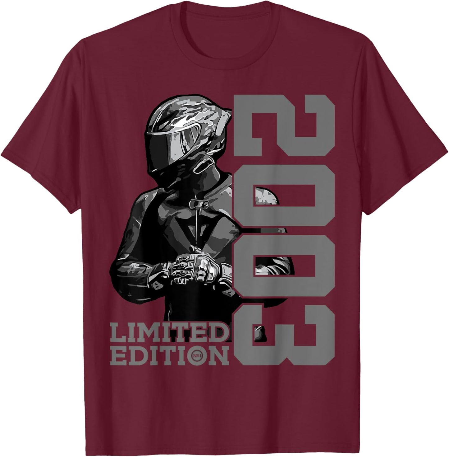 Limited Edition 2003 BIKER MOTORCYCLE 22ND BIRTHDAY T-Shirt - T-Shirt | Maroon