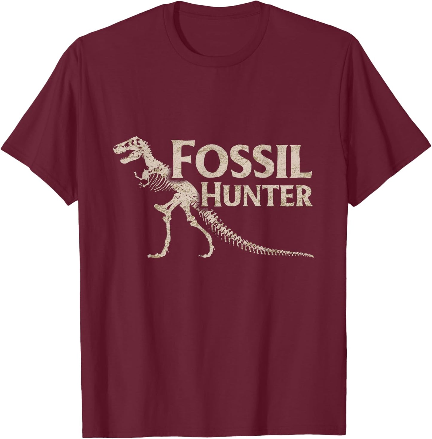 Fossil Hunter Dinosaur T-Shirt - T-Shirt | Maroon