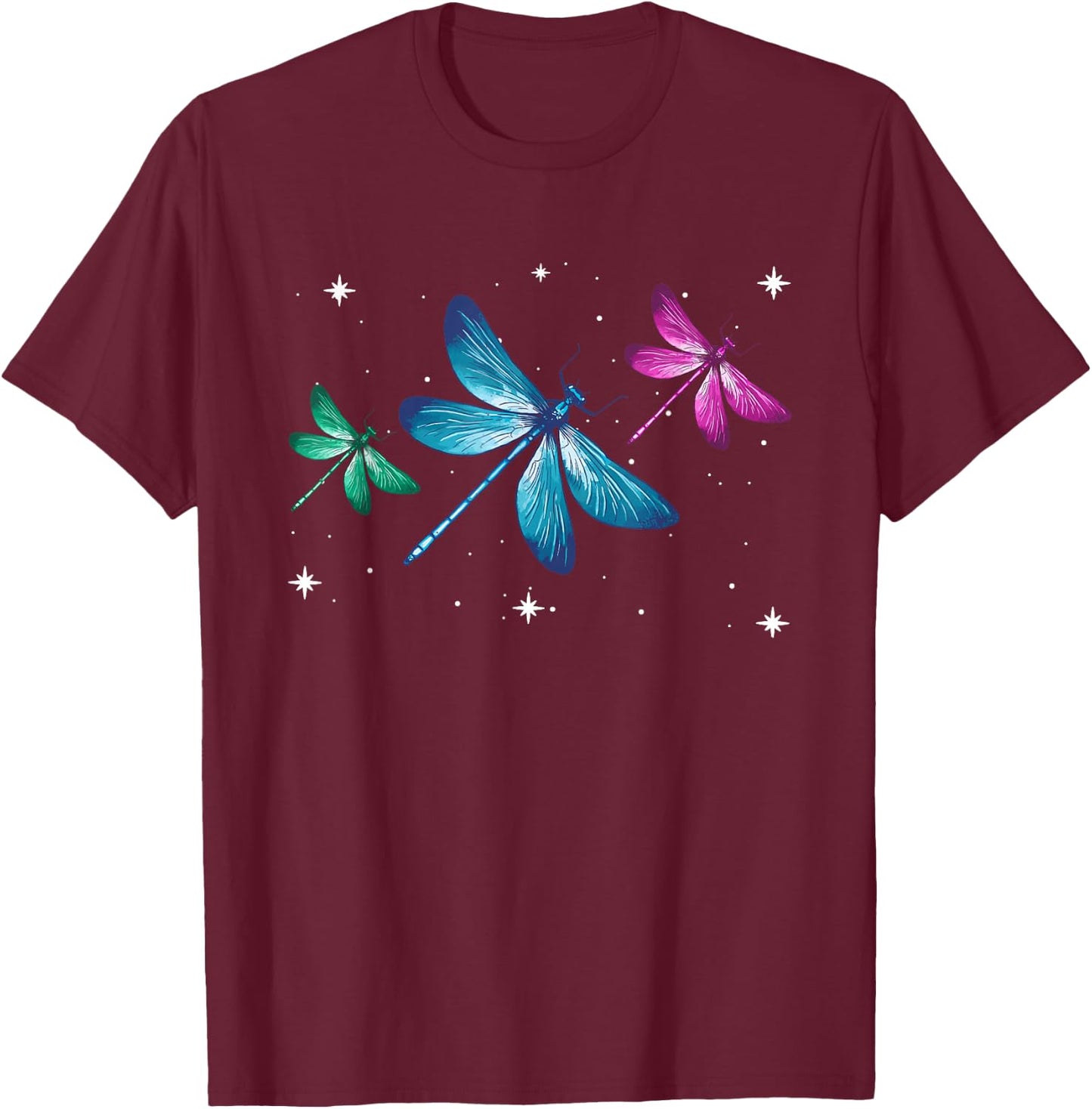 Dragonfly Inspirational Spiritual Animal T-Shirt - T-Shirt | Maroon