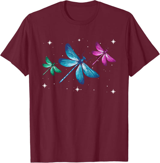 Dragonfly Inspirational Spiritual Animal T-Shirt - T-Shirt | Maroon
