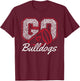 Go Cheer Bulldogs Sports Name Gifts Men Women Boy Girl T-Shirt - T-Shirt | Maroon
