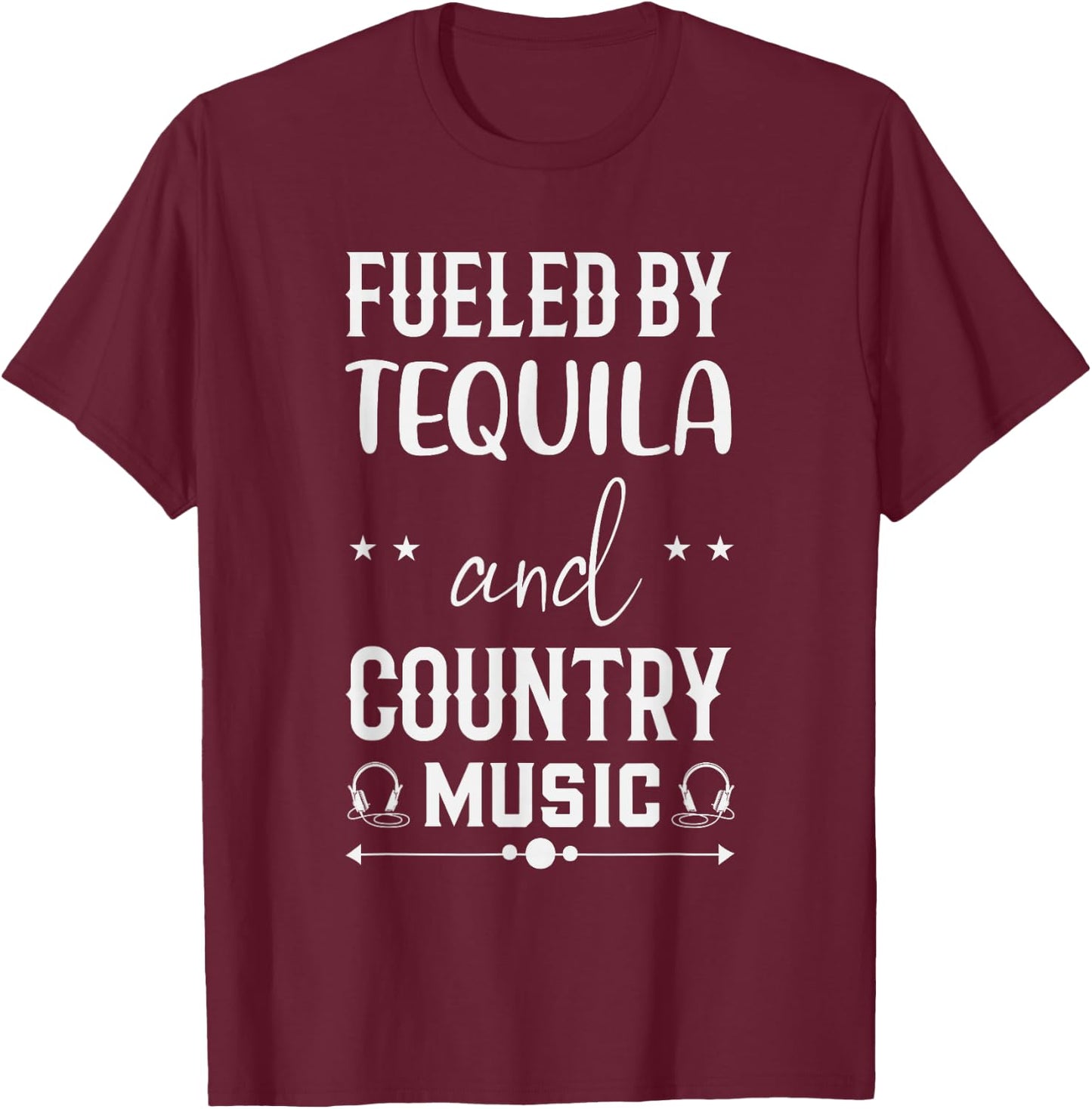 Funny Tequila Country Music Party Drinking Vibes Western T-Shirt - T-Shirt | Maroon