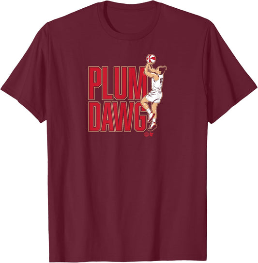 Kelsey Plum: Plum Dawg - Las Vegas Basketball T-Shirt - T-Shirt | Maroon