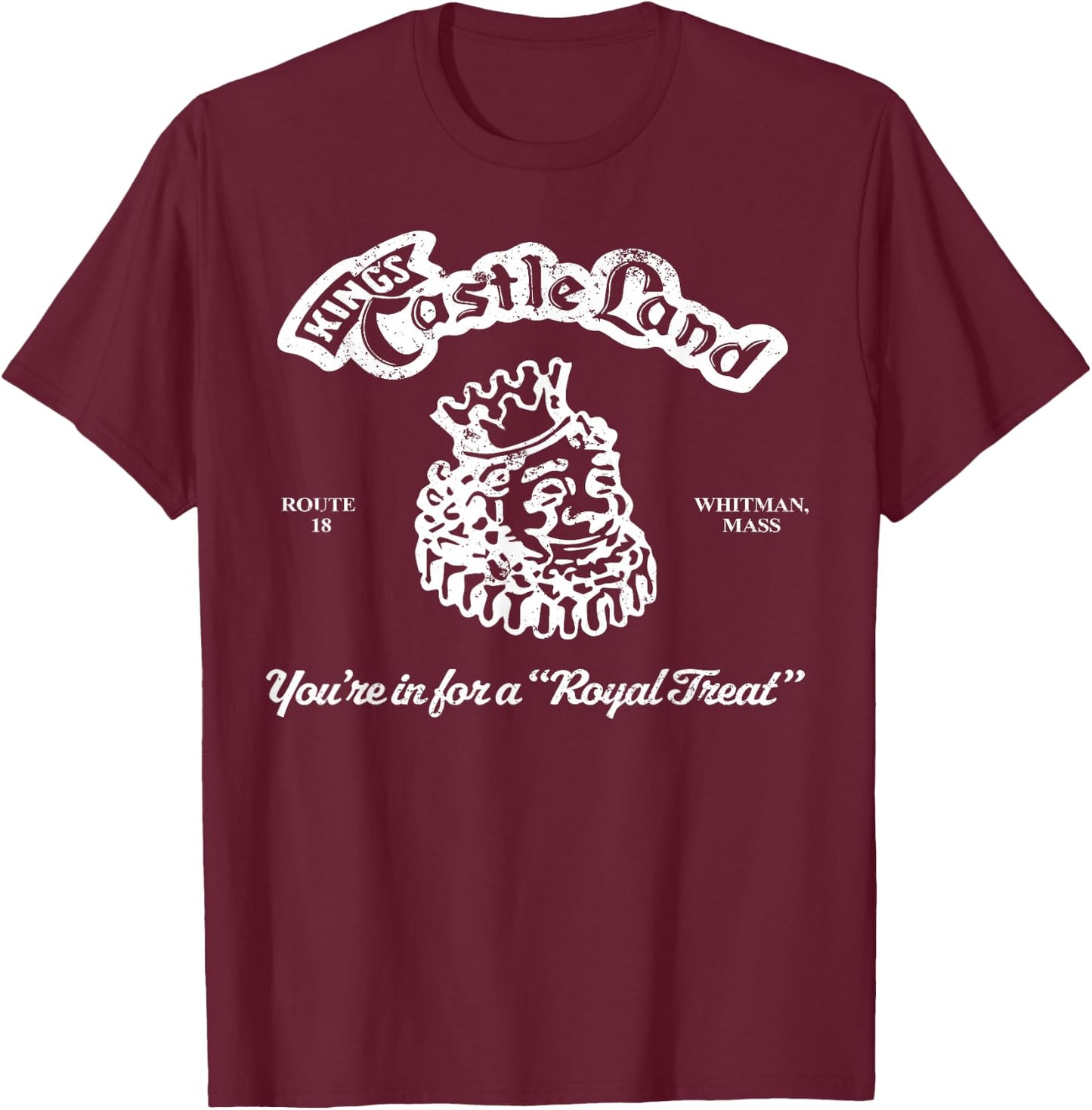 Kings Castle Land Retro - Kings Castleland Whitman, MA T-Shirt - T-Shirt | Maroon