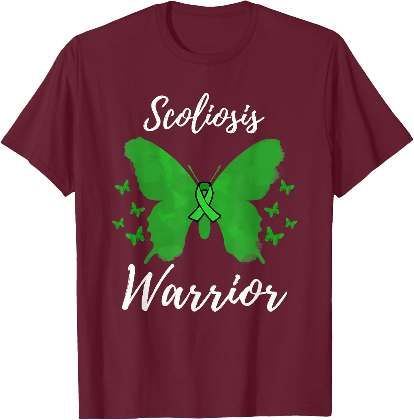 Scoliosis Warrior Scoliosis Awareness T-Shirt - T-Shirt | Maroon