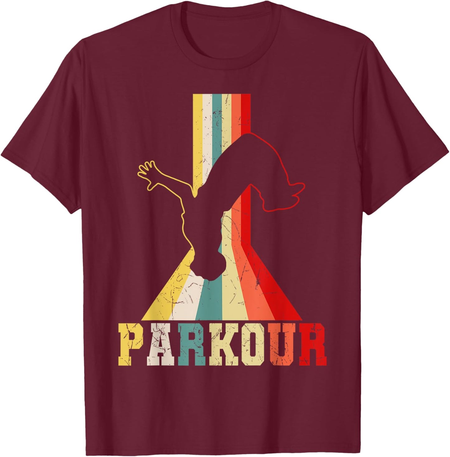 Parkour Freerunner Traceur Retro Freerunning Men Boys Kids T-Shirt - T-Shirt | Maroon