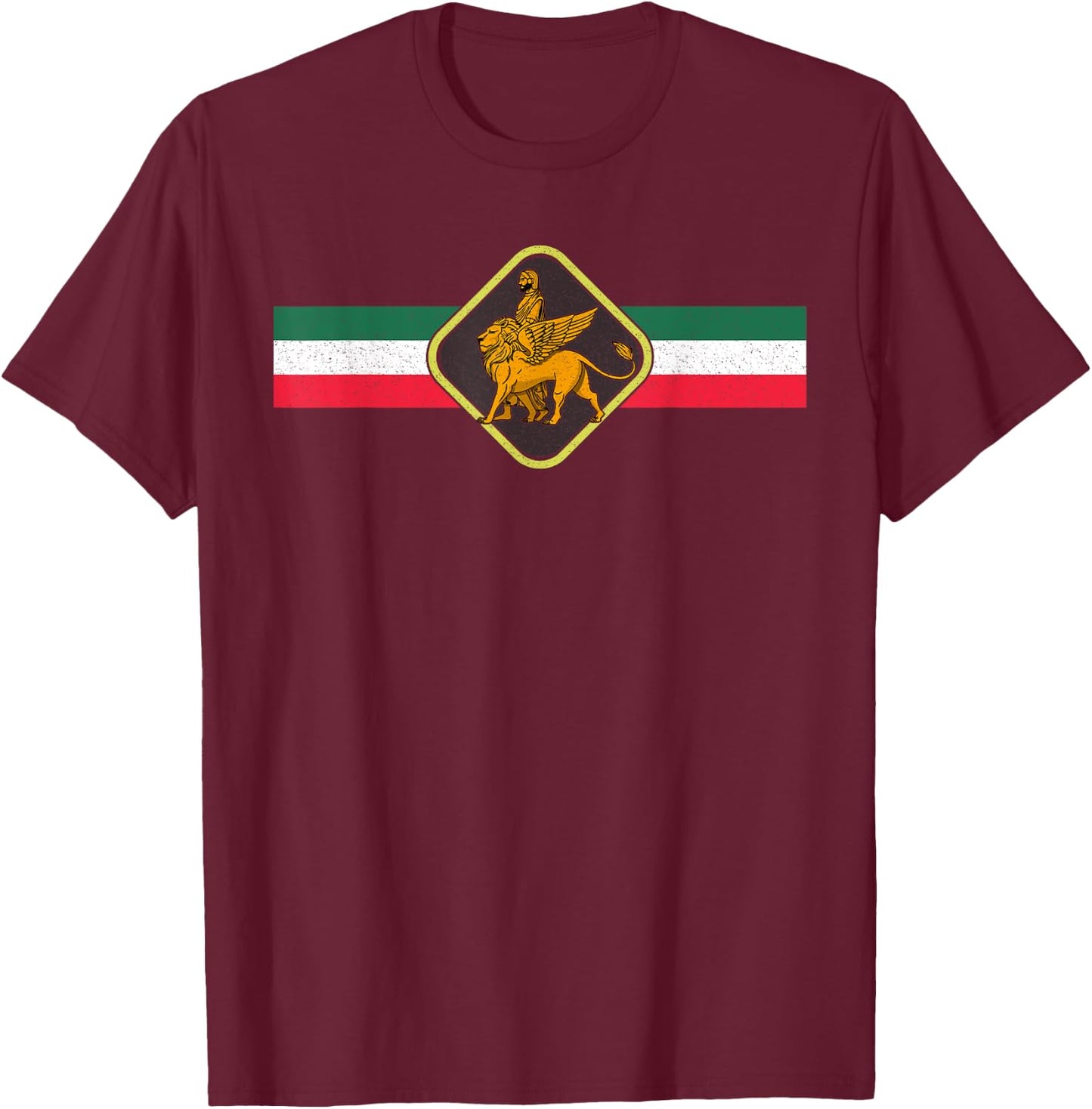 Shir o Khorshid Iran Persia Persian Fars Iranian Lion T-Shirt - T-Shirt | Maroon