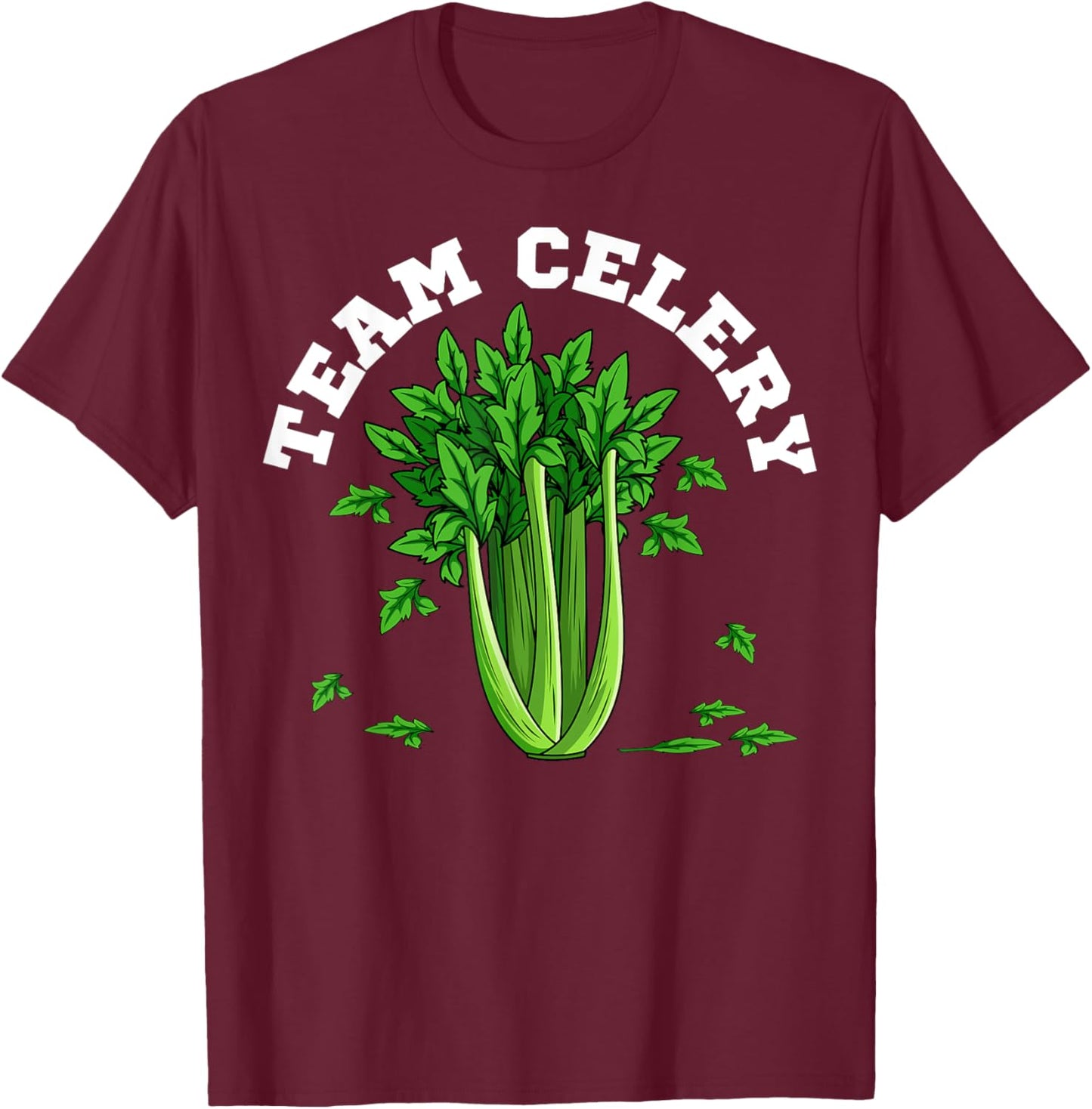 Celery Apium Graveolen Vegetarian Vegan Vegetable Lover T-Shirt - T-Shirt | Maroon