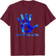 Stop Child Abuse Prevention Awareness Month T-Shirt - T-Shirt | Maroon