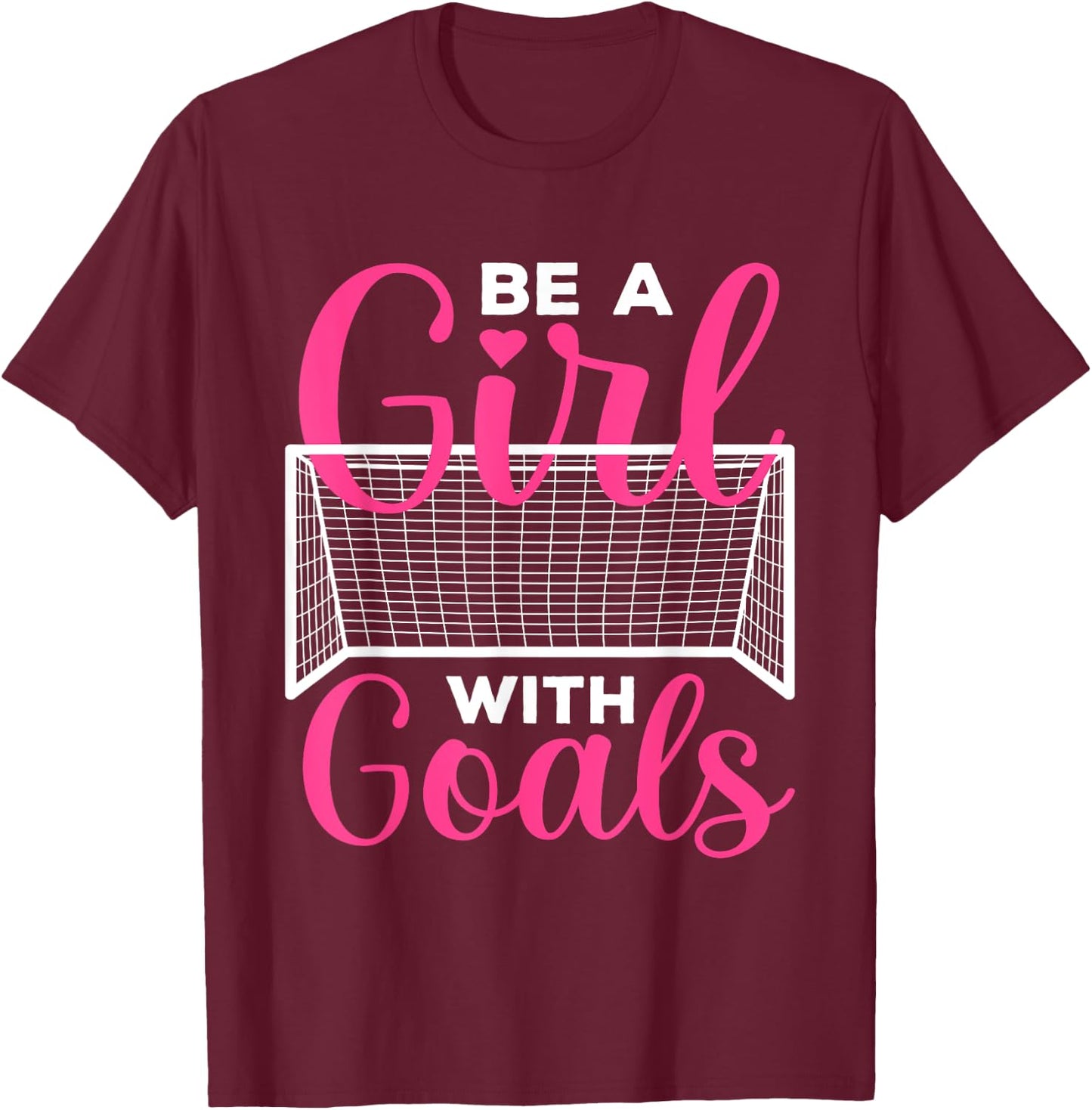 Funny Soccer Art For Girls Teens Women Soccer Lovers Players T-Shirt - T-Shirt | Maroon