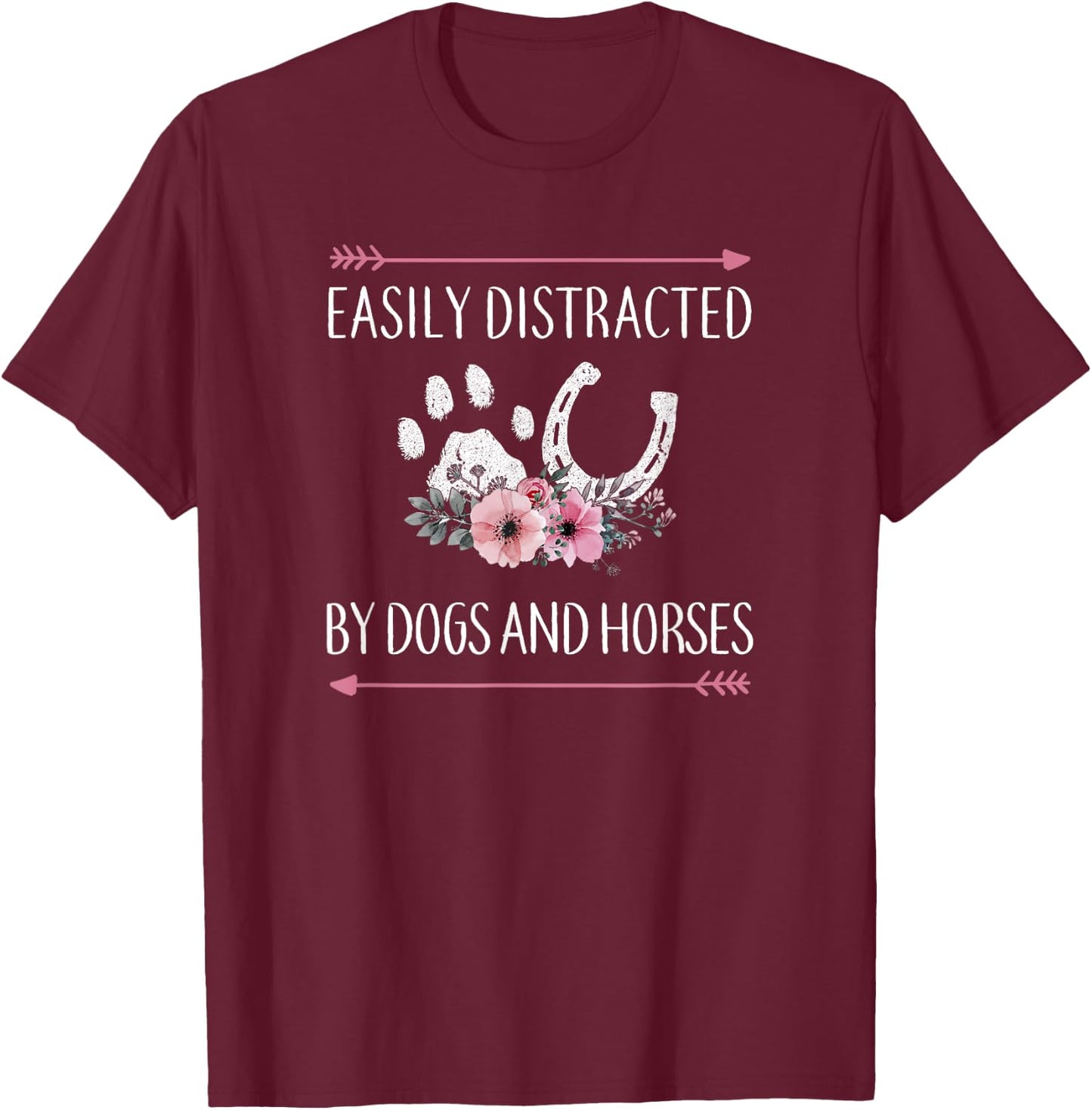 Horse Shirt Teens Girls Kids Horse Lovers T-Shirt - T-Shirt | Maroon