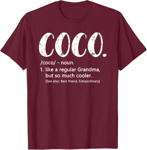 Coco Shirts Mothers Day idea Cute Grandma Coco T-Shirt - T-Shirt | Maroon