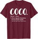 Coco Shirts Mothers Day idea Cute Grandma Coco T-Shirt - T-Shirt | Maroon