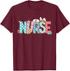 Easter Nurse With Stethoscope And Easter Eggs Nurse Easter T-Shirt - T-Shirt | Maroon