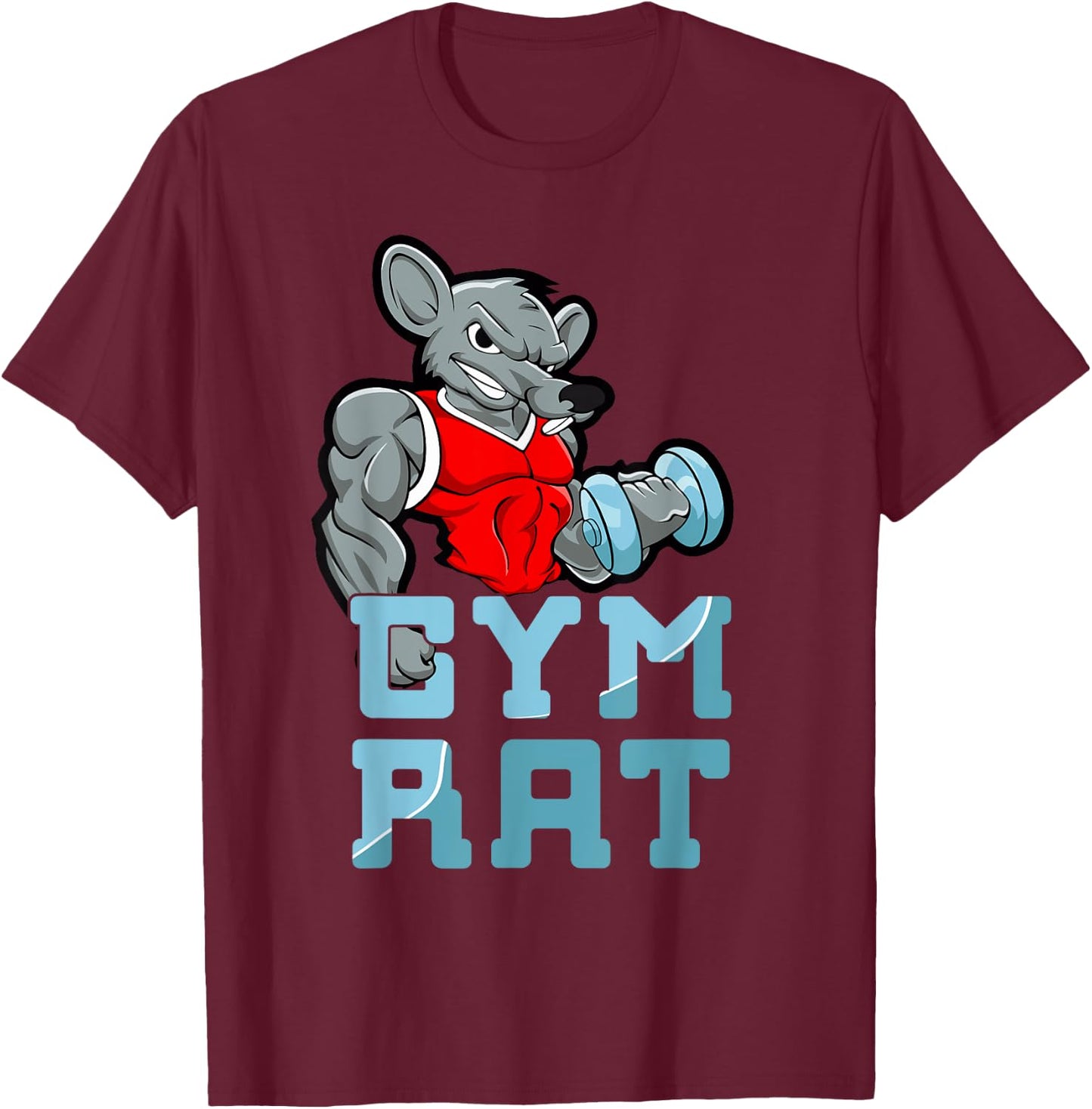 Gym Rat Fitness Bodybuilding Exercise Muscles Sport T-Shirt - T-Shirt | Maroon