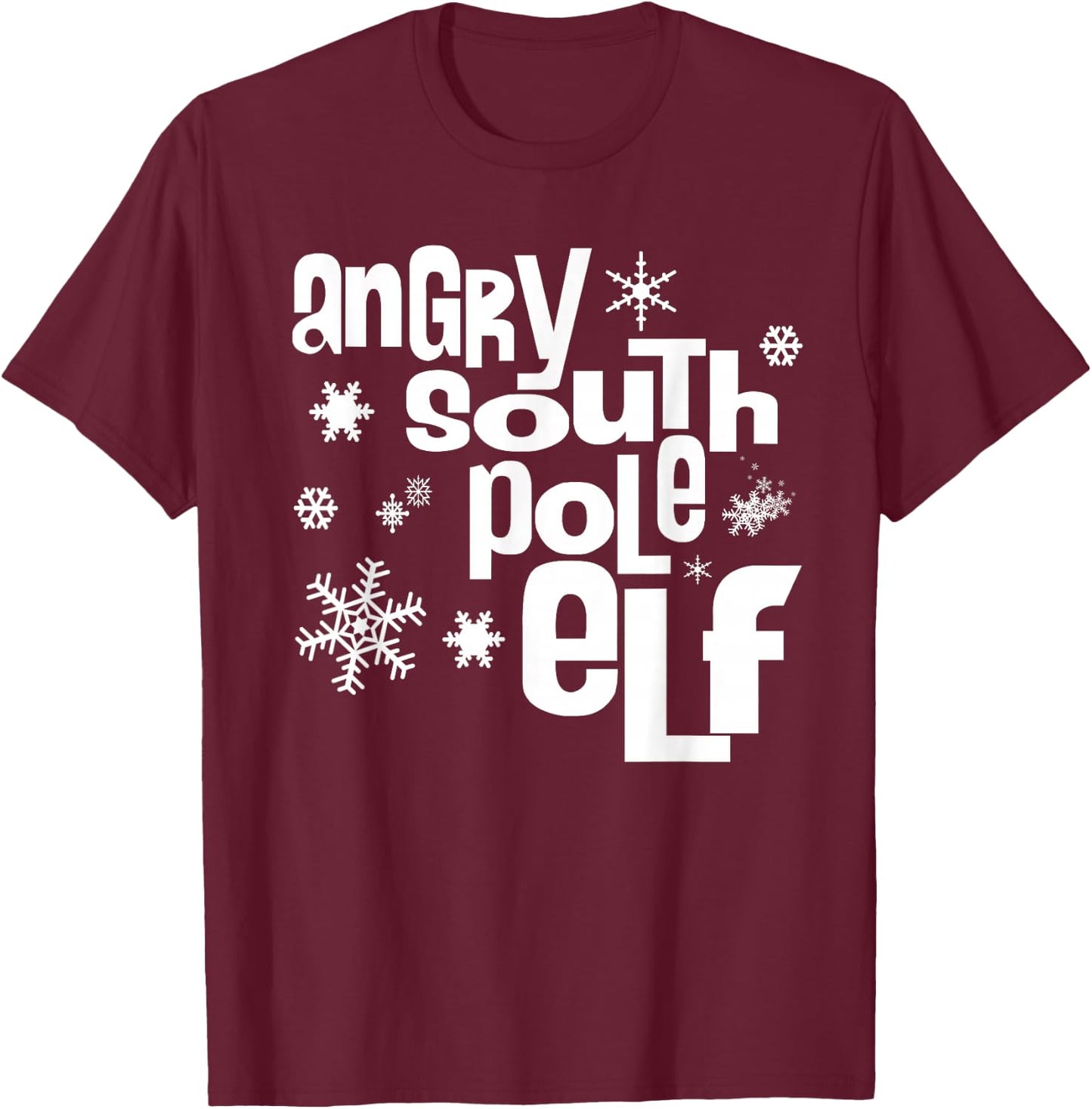Angry South Pole Elf T-Shirt - T-Shirt | Maroon