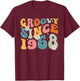 Groovy Since 1968 57th Birthday Retro Gifts Born in 1968 T-Shirt - T-Shirt | Maroon