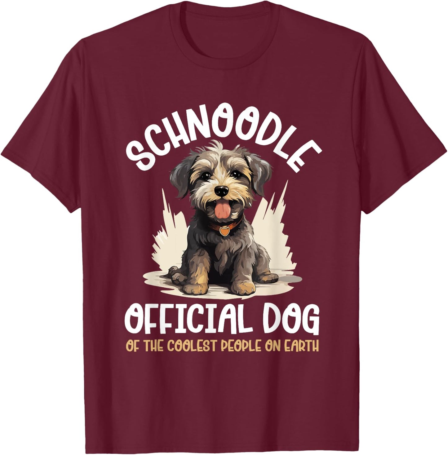 Schnoodle Snoodle Dog Breed Pet Schnoodle Official Dog T-Shirt - T-Shirt | Maroon