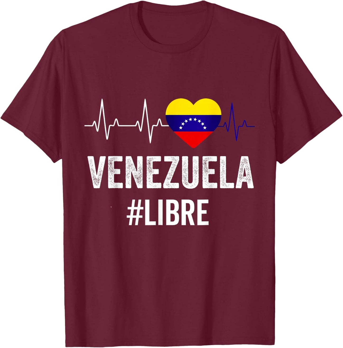 Venezuela Libre Flag Pride Bandera Venezolana Camiseta Root T-Shirt - T-Shirt | Maroon