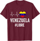 Venezuela Libre Flag Pride Bandera Venezolana Camiseta Root T-Shirt - T-Shirt | Maroon