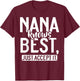 Nana knows best just accept it Nana T-Shirt - T-Shirt | Maroon