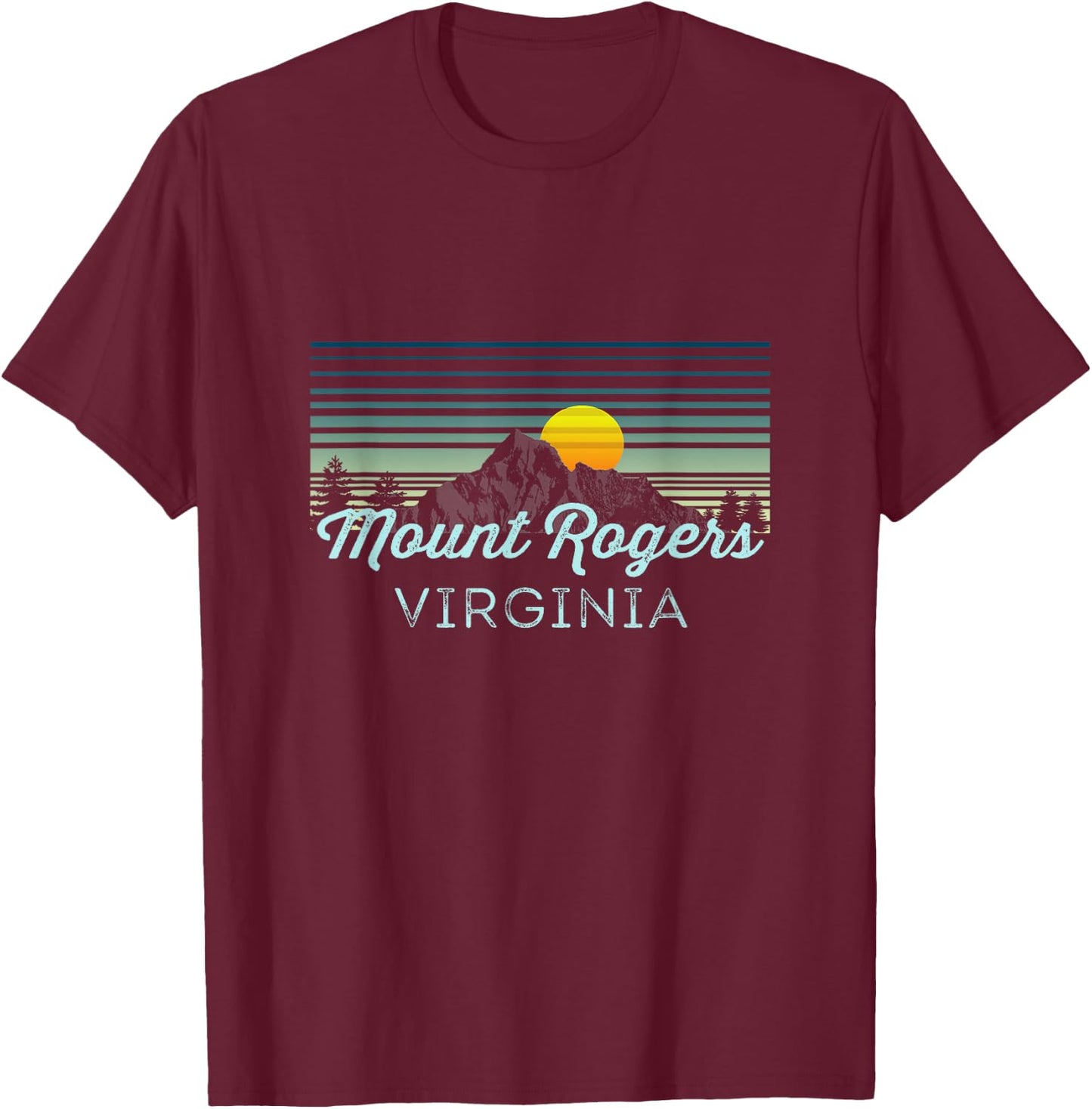Mount Rogers Retro Clothes & Gear - Mount Rogers Souvenir T-Shirt - T-Shirt | Maroon