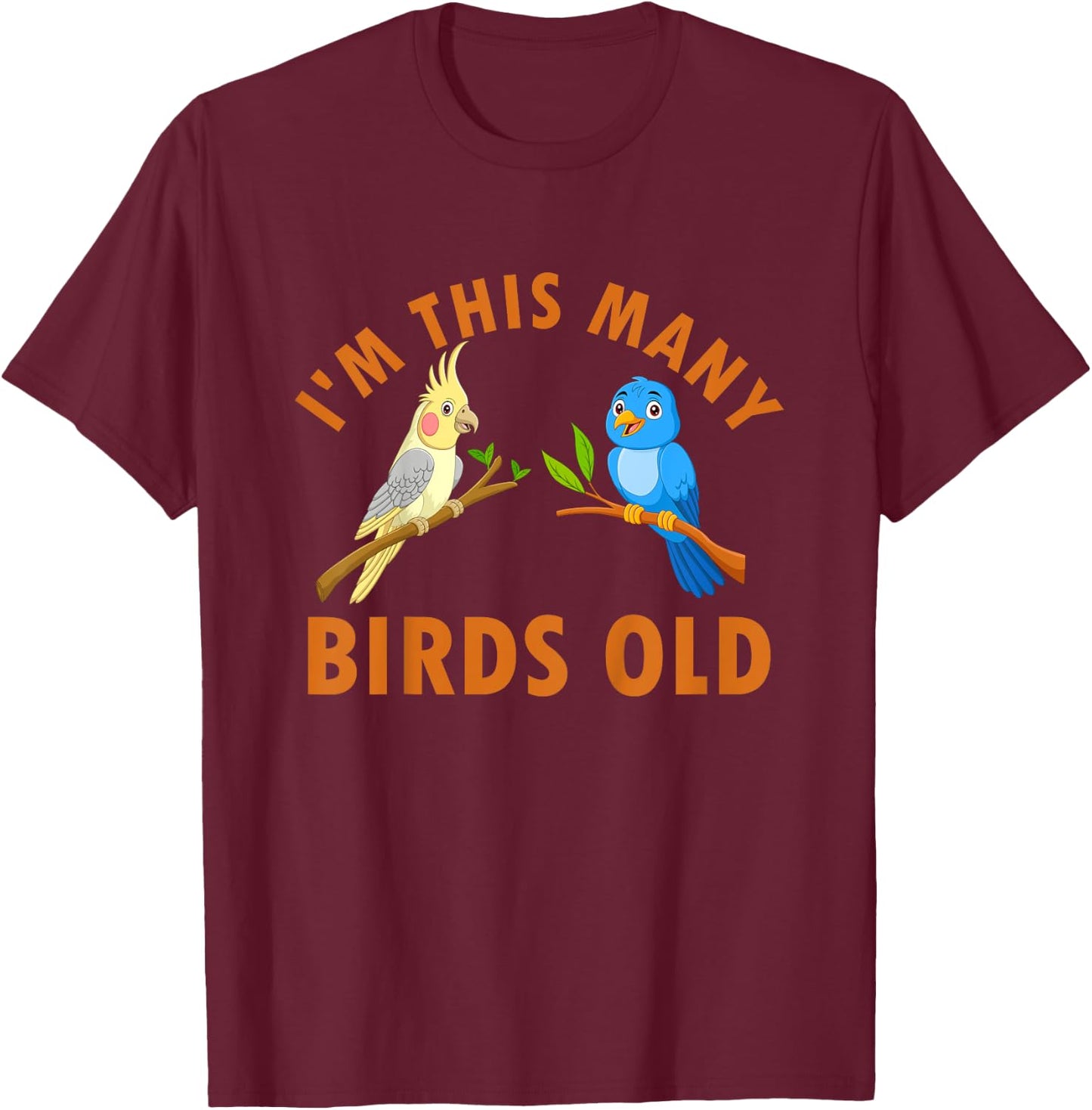 2 Year Old Birds Old 2nd Birthday Kids T-Shirt - T-Shirt | Maroon