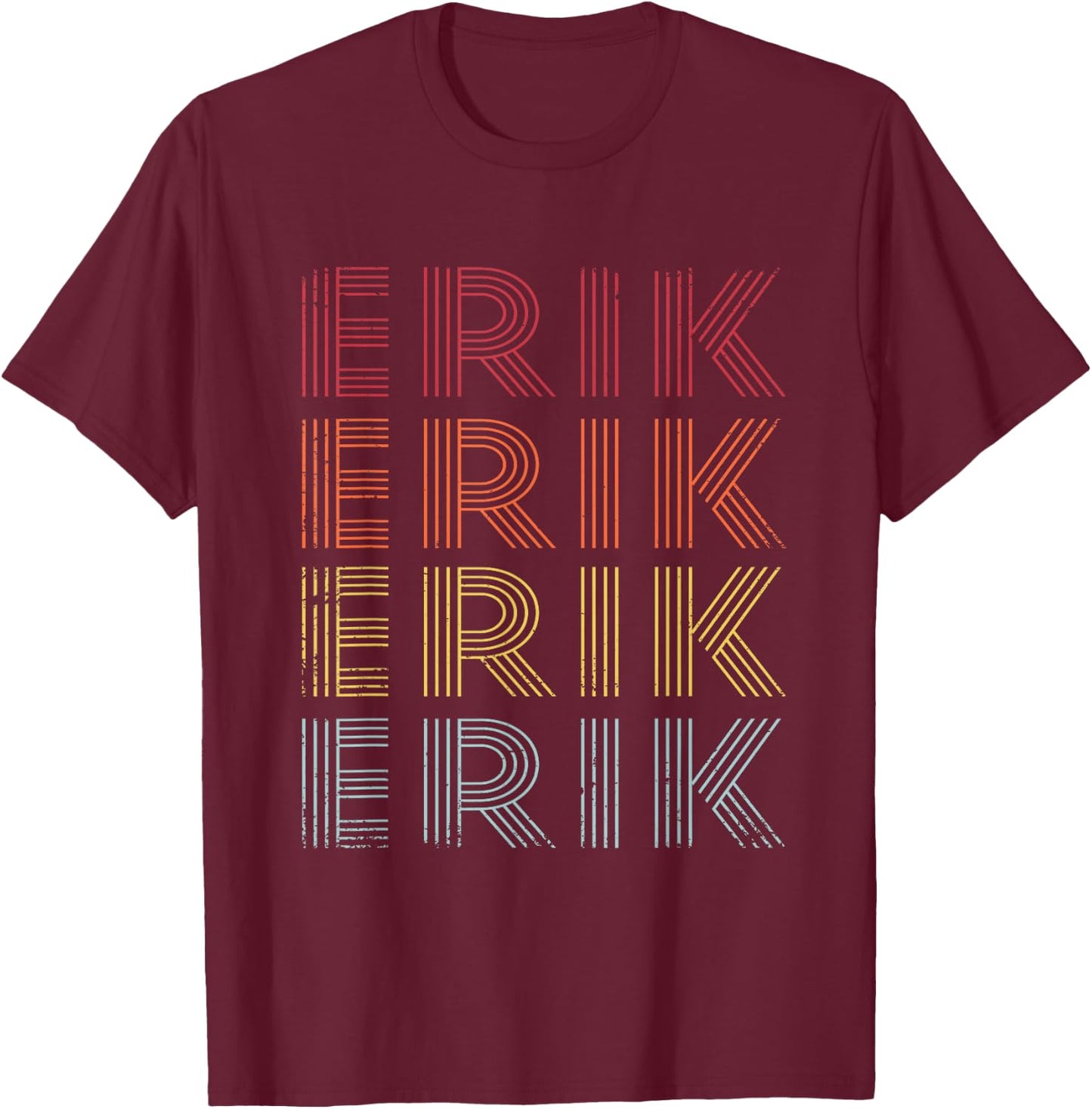 Erik Retro Vintage Style T-Shirt - T-Shirt | Maroon