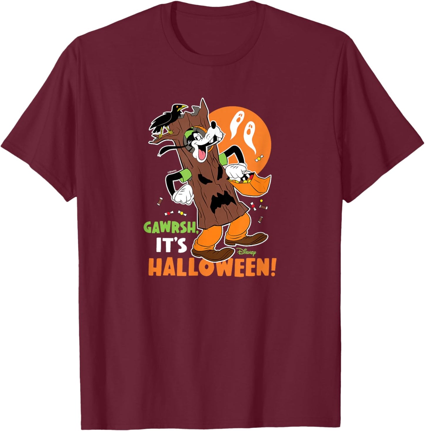 Disney - Goofy Gawrsh It's Halloween T-Shirt - T-Shirt | Maroon