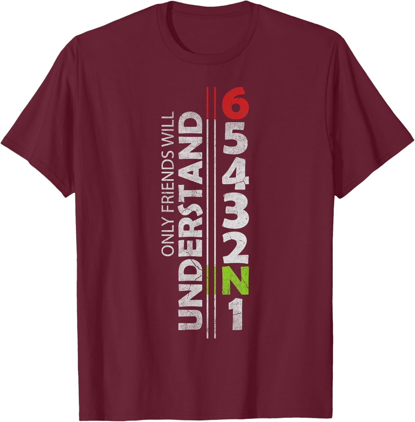1N23456 Gear 1 Down 5 up Motorcycle Gear T-Shirt - T-Shirt | Maroon