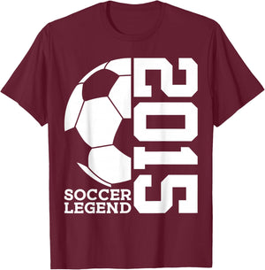 Soccer Legend 2015 11th Birthday Soccer T-Shirt - T-Shirt | Maroon