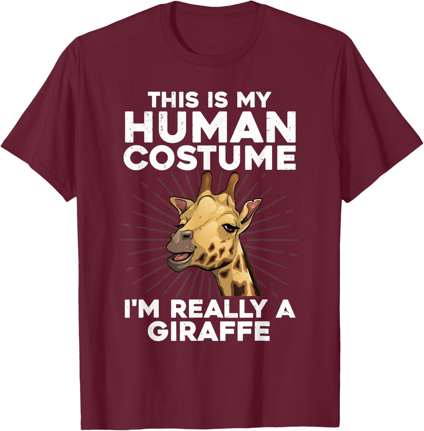 Cool Giraffe Women Zoo Animal Lovers Safari Wildlife T-Shirt - T-Shirt | Maroon