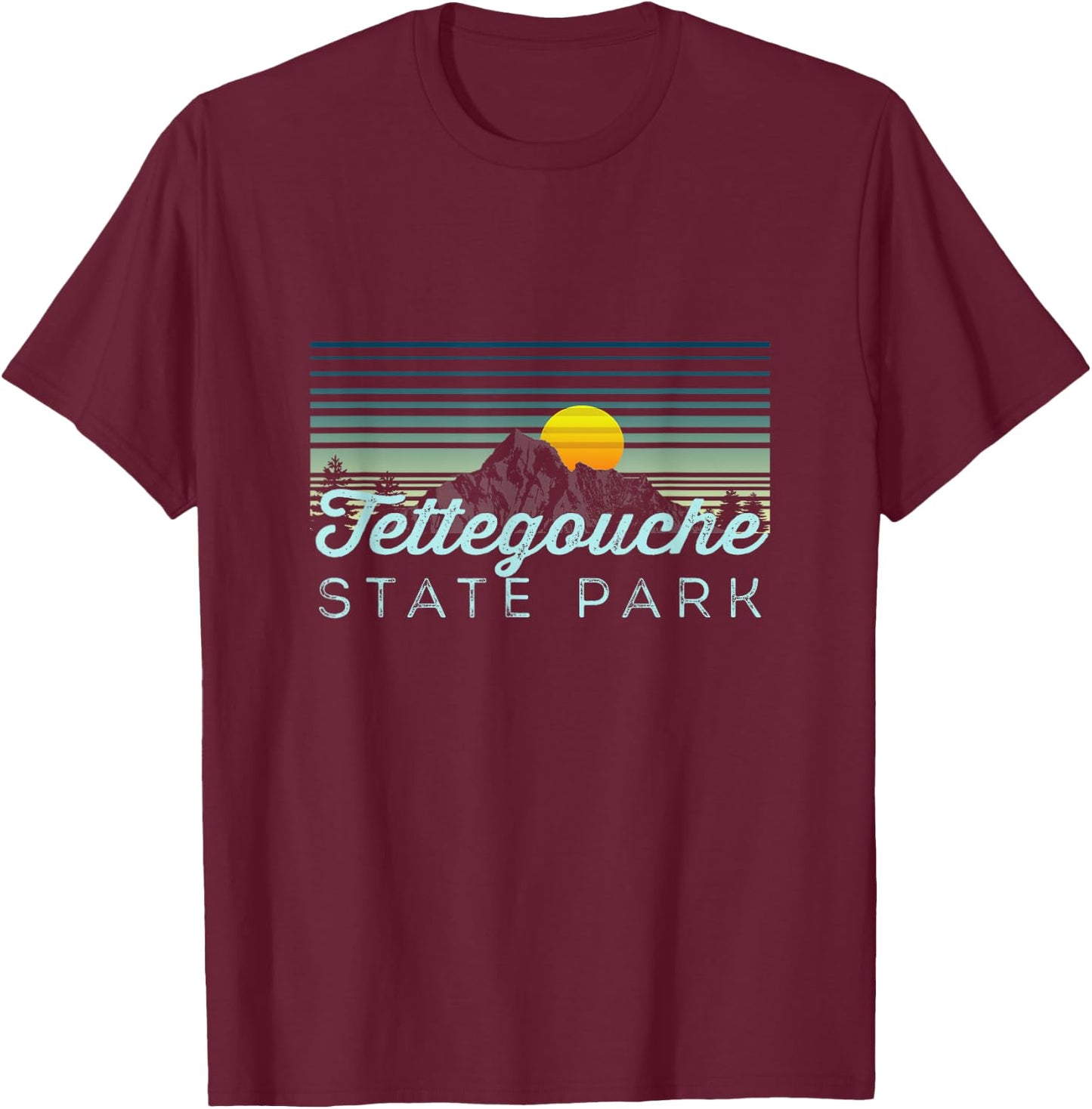 Tettegouche State Park Retro Clothes & Gear - Souvenir T-Shirt - T-Shirt | Maroon
