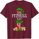 Matching Family Funny The Fitness Elf Christmas T-Shirt - T-Shirt | Maroon