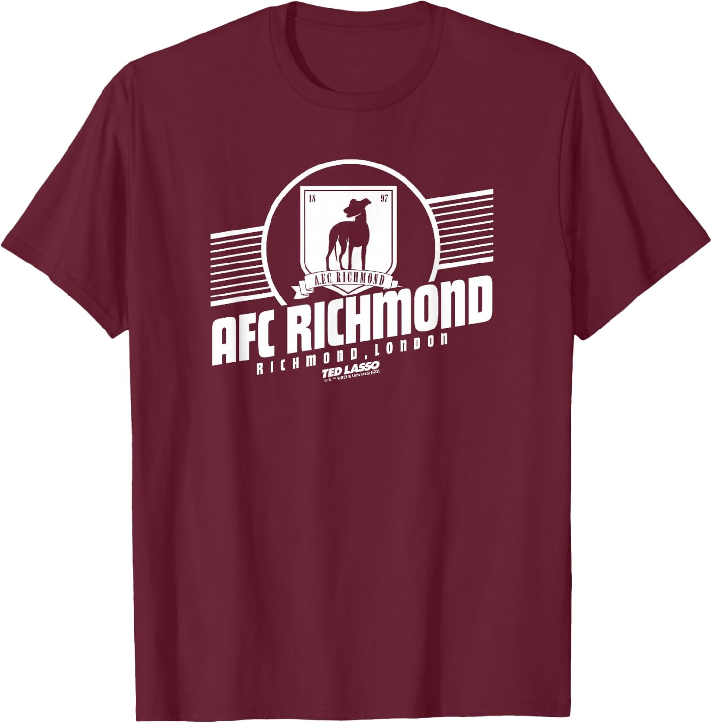 Ted Lasso AFC Richmond 1897 Richmond London Logo T-Shirt - T-Shirt | Maroon