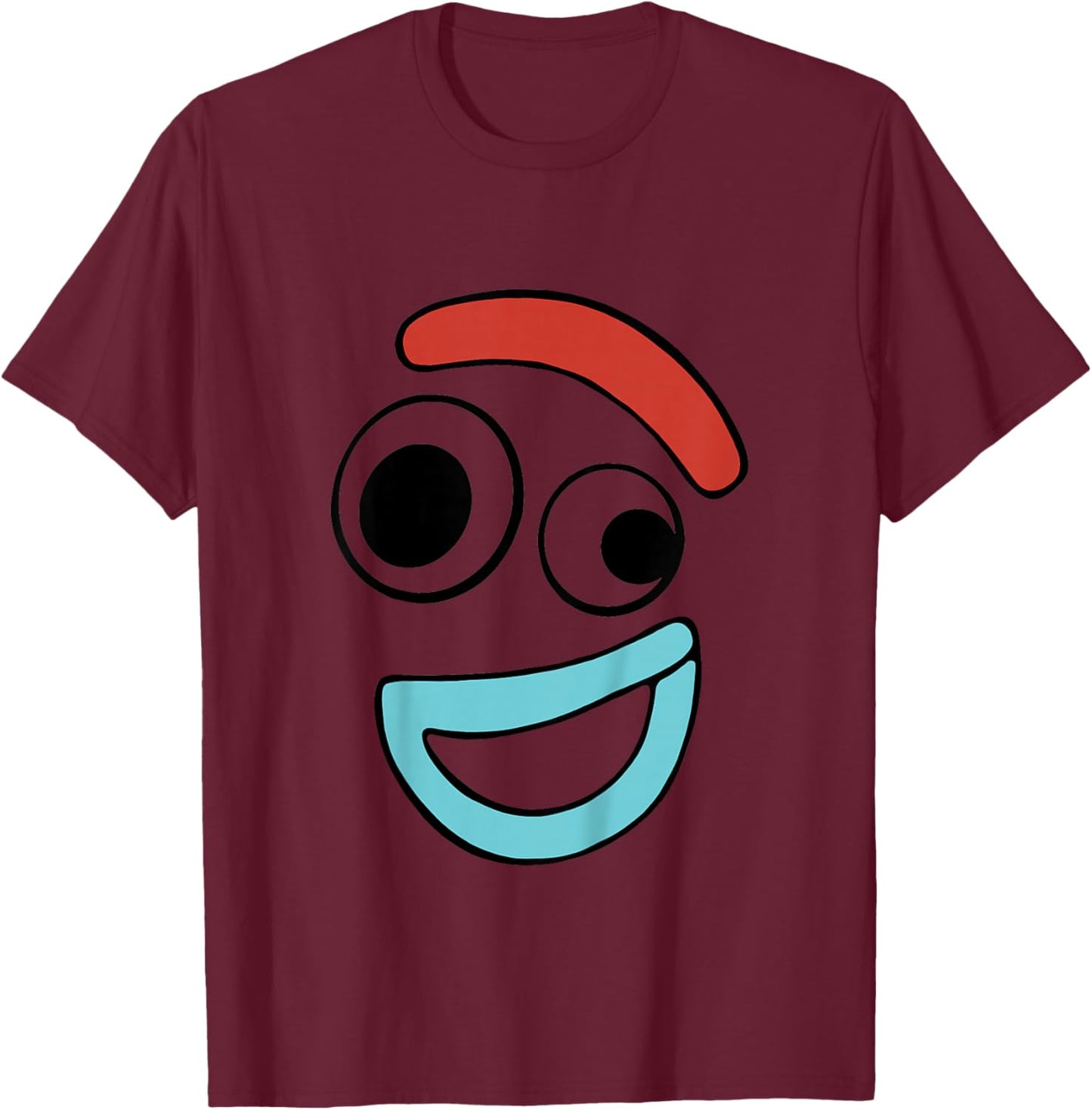 Kids Disney Pixar Toy Story 4 Forky Big Face Smile Toddler T-Shirt - T-Shirt | Maroon