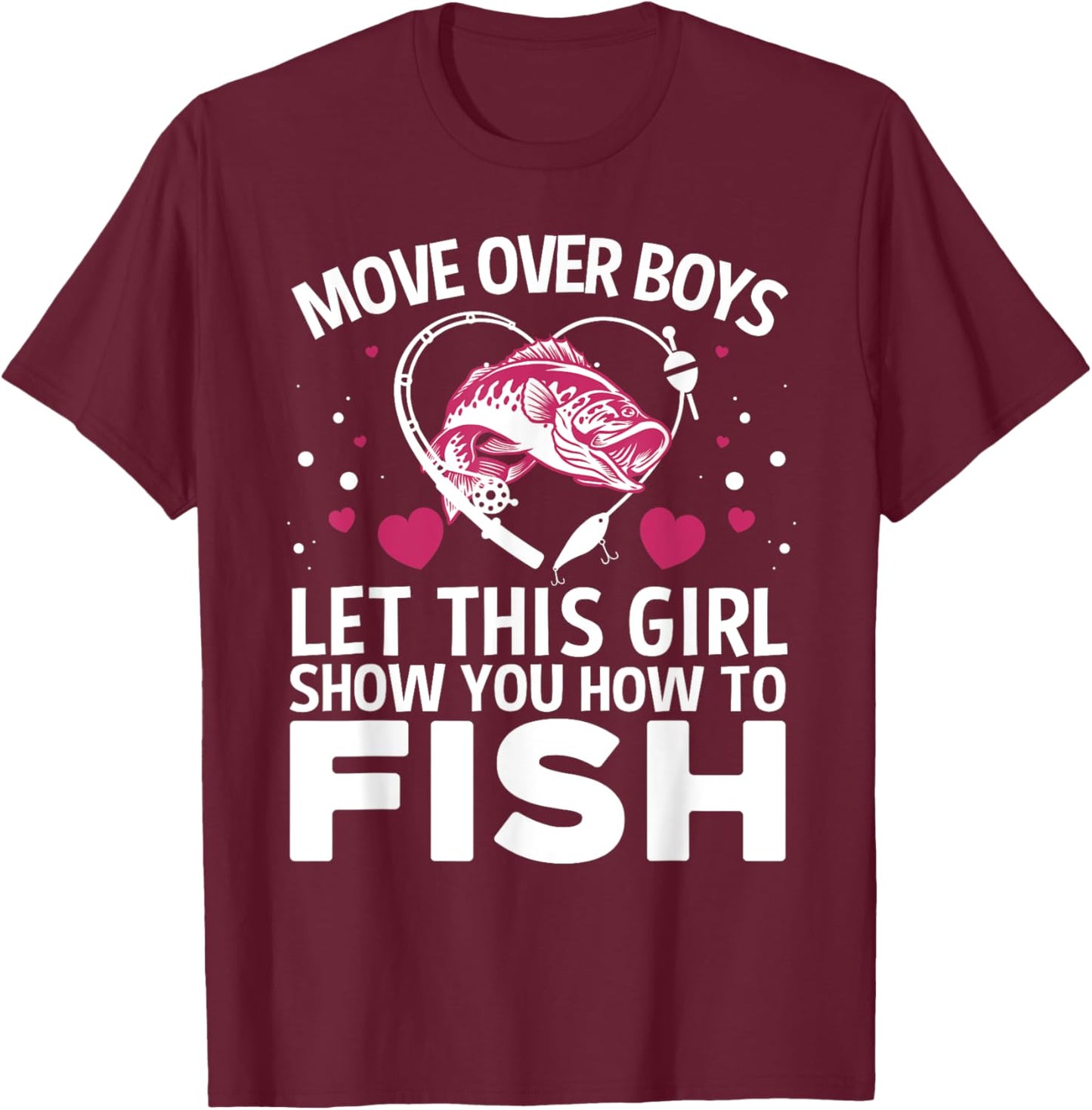 Unique Fishing Gift Fisherman Accessories & Stuff Women's Fishing Lover T-Shirt - T-Shirt | Maroon