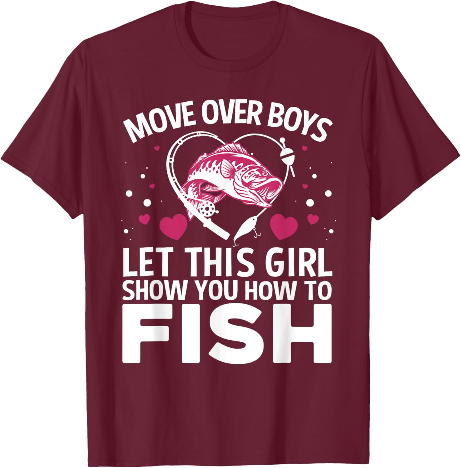 Unique Fishing Gift Fisherman Accessories & Stuff Women's Fishing Lover T-Shirt - T-Shirt | Maroon
