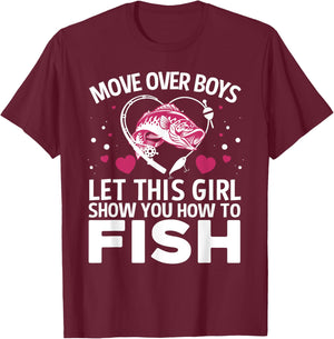 Unique Fishing Gift Fisherman Accessories & Stuff Women's Fishing Lover T-Shirt - T-Shirt | Maroon
