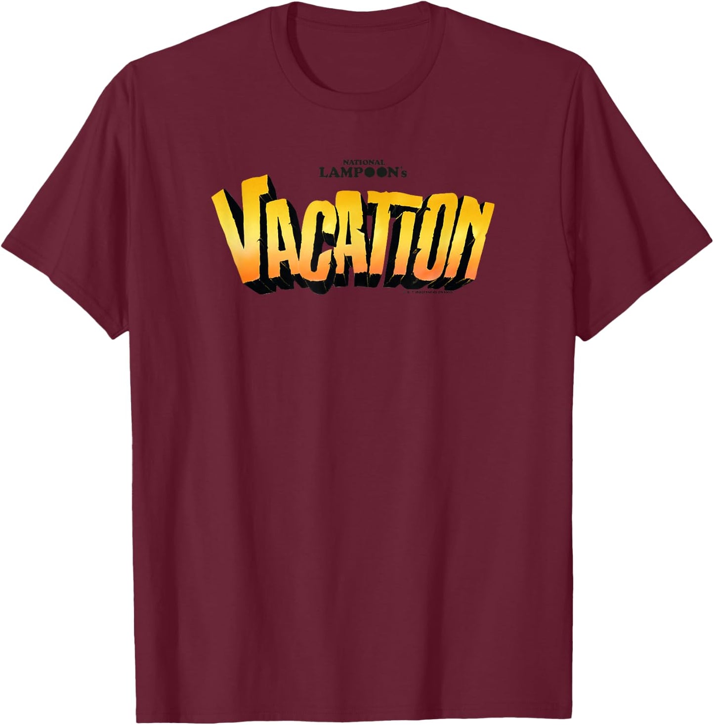 WB100 National Lampoon's Vacation Classic Movie Logo T-Shirt - T-Shirt | Maroon