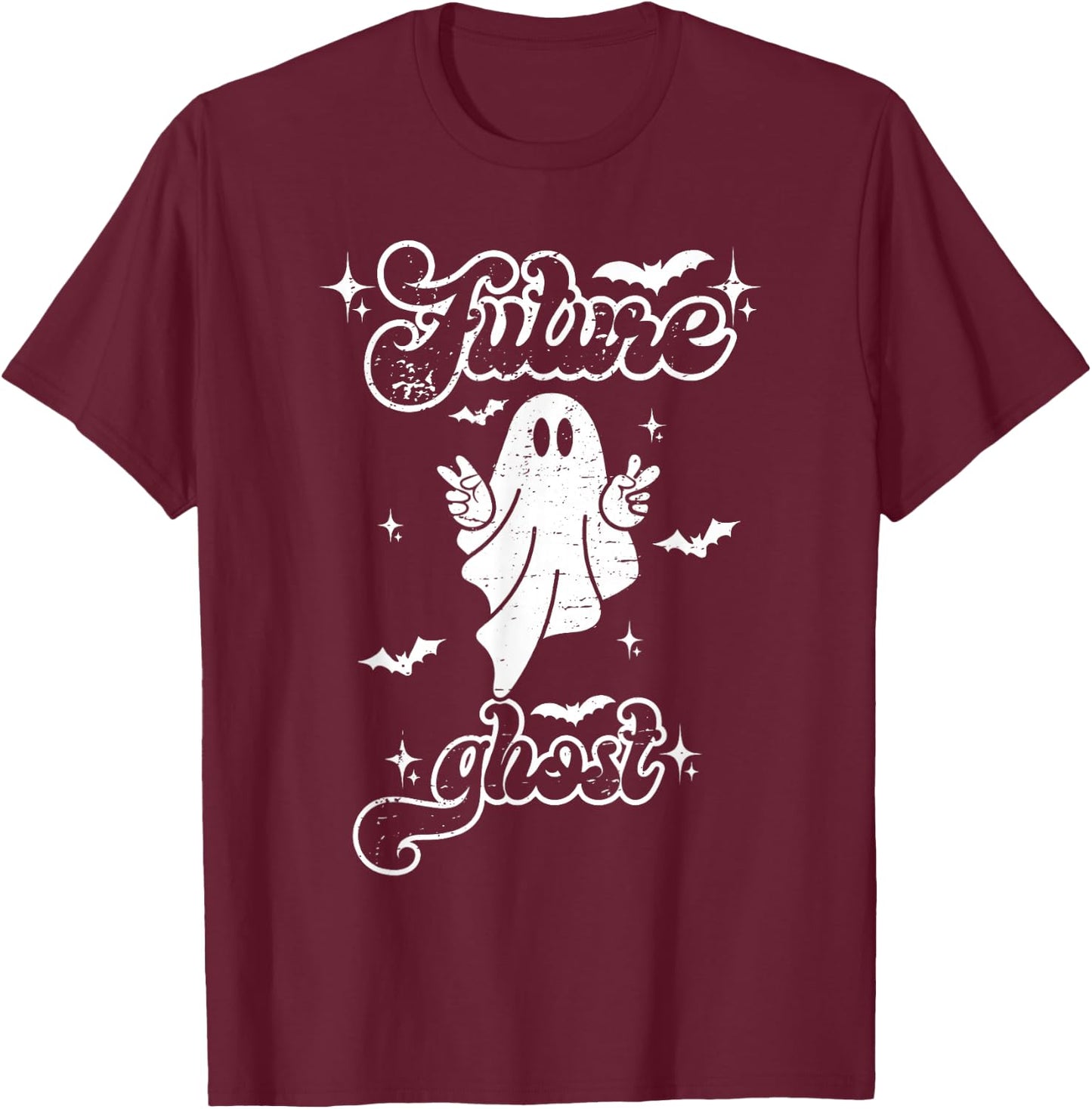 Future Ghost Funny Vintage Halloween Costume Men Women Kids T-Shirt - T-Shirt | Maroon