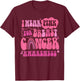 Retro Groovy I Wear Pink For Breast Cancer Awareness T-Shirt - T-Shirt | Maroon